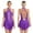 Purple, variant on Aislor Women Halter Neck Gymnastics Leotard Sleeveless Ballet Dance Dress Performance Costume Burgundy XL