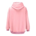 thumbnail image 5 of Women's Hoodies & Sweatshirts Clothing Women's Fall Jacket Oversized Pocket Sweatshirt Casual Drawstring Clothing Zipper Track Jacket Solid Color Long Sleeve Hooded Top, 5 of 5