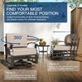thumbnail image 3 of Gotland 7 Piece Aluminum Patio Furniture Set,Modern Metal Outdoor Patio Furniture w/5.1'' Thick Cushion,Swivel Chairs and Round Coffee Table,Patio Conversation Sets for Porch,Deck,Sand, 3 of 7