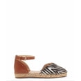 thumbnail image 4 of Vince Camuto Arcketta Zebra Cognac Leather Espadrille Flat Ankle Strap Sandals (Multi, 5), 4 of 4