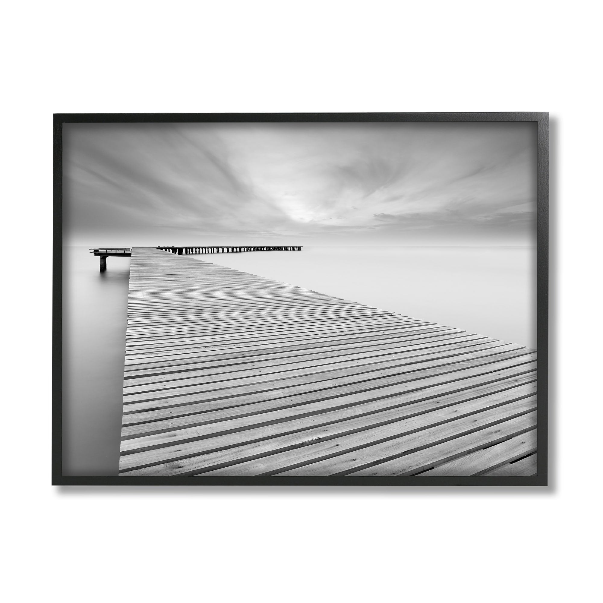 Stupell Industries Waterfront Dock Misty Water Lake Landscape Photography, 20 x 16, Design by Mike Calascibetta