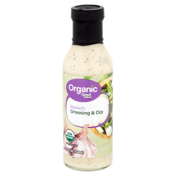 Great Value Organic Ranch Dressing & Dip, 12 fl oz