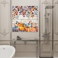 thumbnail image 4 of Wall Art Prints, Orange Blue Fall Framed Canvas Prints for Bedroom Living Room Bathroom Office, Vintage Thanksgiving Pumpkins Maple Leaf Gallery Wrap Wall Art Poster for Gifts Home Decor 8"x8", 4 of 9