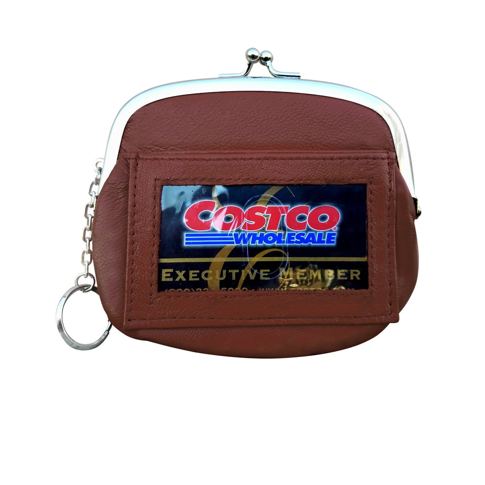 Improving Lifestyles Womens Leather Coin purse Mini Wallet Metal