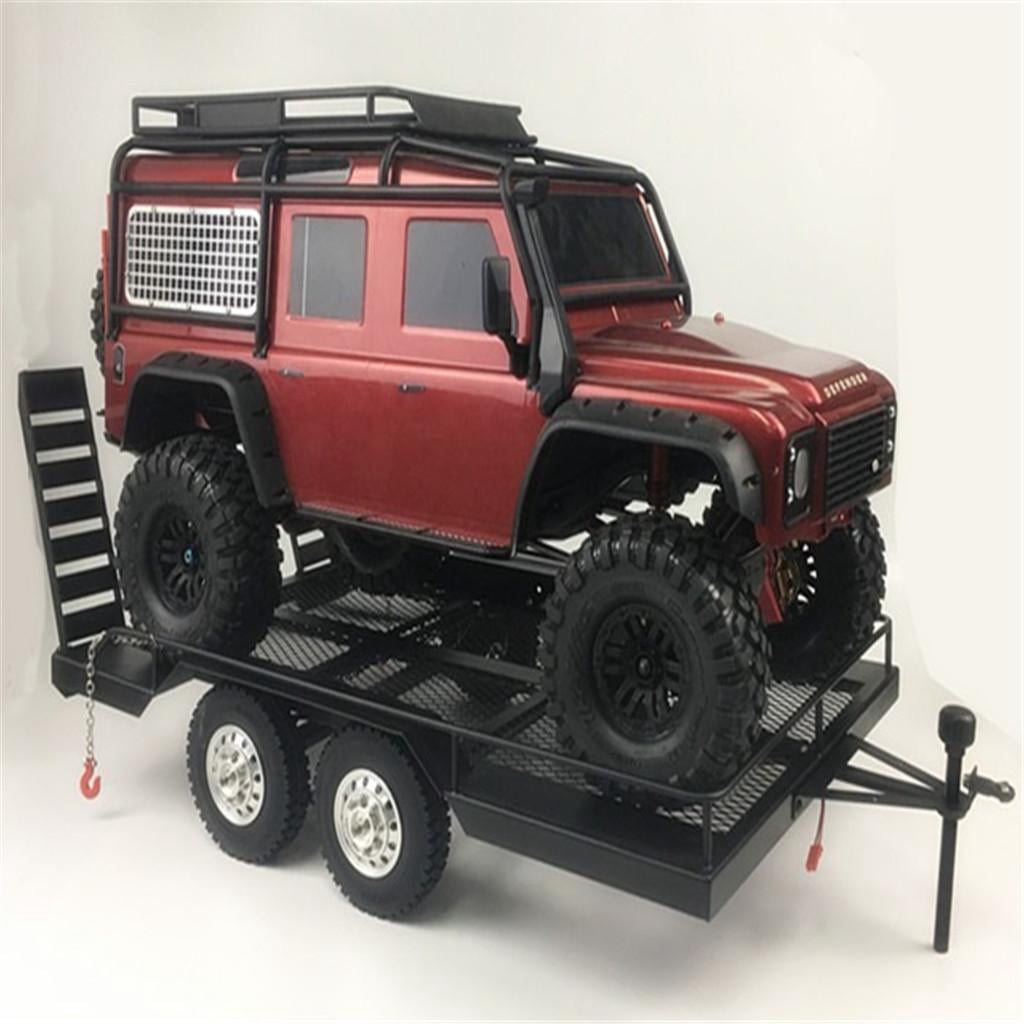 LeeQinersw 1/10th RC Climbing Car Truck Model Heavy Duty Trailer Metal For Axial SCX10