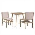thumbnail image 3 of Christopher Knight Home 3-Piece Mid Century Modern Dining Table with Upholstered Chairs, Light Natural, 3 of 15