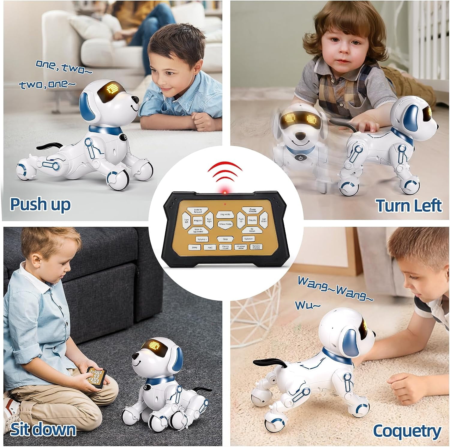 Gmdisc RC Robot Toys for Kids, Programmable Interactive Remote Control Smart Robot for Age 3 4 5 6 7 8 Year Old Boys Girls Birthday Gift Present