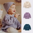 thumbnail image 5 of Baby Girl Boy Knit Sweater Knitted Crew Neck Pullover Sweatshirt Knitwear Toddler Fall Winter Clothes, 5 of 5