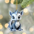 thumbnail image 4 of SIfdSeng Door Decorations Hanging Classroom Cute Little Dragon Christmas Pattern Print Hanging Home Tree Pendant Christmas Tree Pendant Home Decoration Window Sill Car Pendant Backpack Pendant, 4 of 5