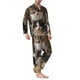 thumbnail image 2 of Fotbe Cat Family Pijama de Hombre con Estampado de Manga Larga, Conjunto de 2 Piezas, Ropa de Dormir Suave y Cómoda con Bolsillos-Small, 2 of 7