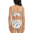 thumbnail image 3 of Rocae Rocket Planets for Bikini Set for Women Two Piece Sexy High Swimsuits Split Crossover Bikini Small, 3 of 9