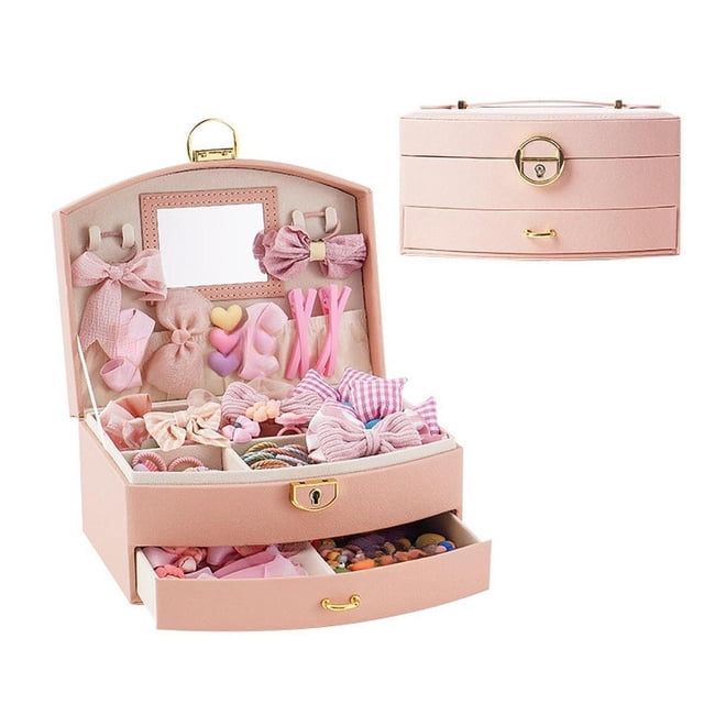 Caja de almacenamiento de joyería, estuche de joyería resistente, soporte de exhibición de joyería, organizador de joyería para boda, collar, Navidad,