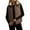 Coffee, variant on Sherpa Fleece Lined Jacket Vest for Women Winter Casual Warm Cropped Coat Sleeveless Full Zip Quilted Outerwear (M, Coffee)
