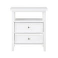 thumbnail image 4 of Comfort Pointe Walker 2-Drawer Wood Nightstand in White - Set of 2, 4 of 11
