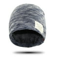 thumbnail image 3 of ENJOYW Hip Hop Cap Winter Solid Color Beanie ROCK Patch Fleece Lining Casual Men HatCotton, Fleece Lining, 3 of 6