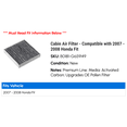 thumbnail image 2 of Cabin Air Filter - Compatible with 2007 - 2008 Honda Fit, 2 of 2