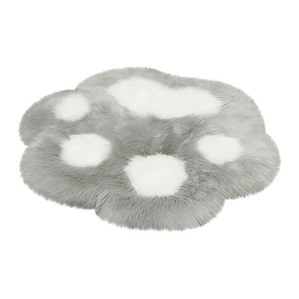 Alfombra de piel de oveja súper suave con forma de pata de gato, alfombra para habitación de niños, decoración de habitación, alfombra no tejida, alfombra peluda para dormitorio