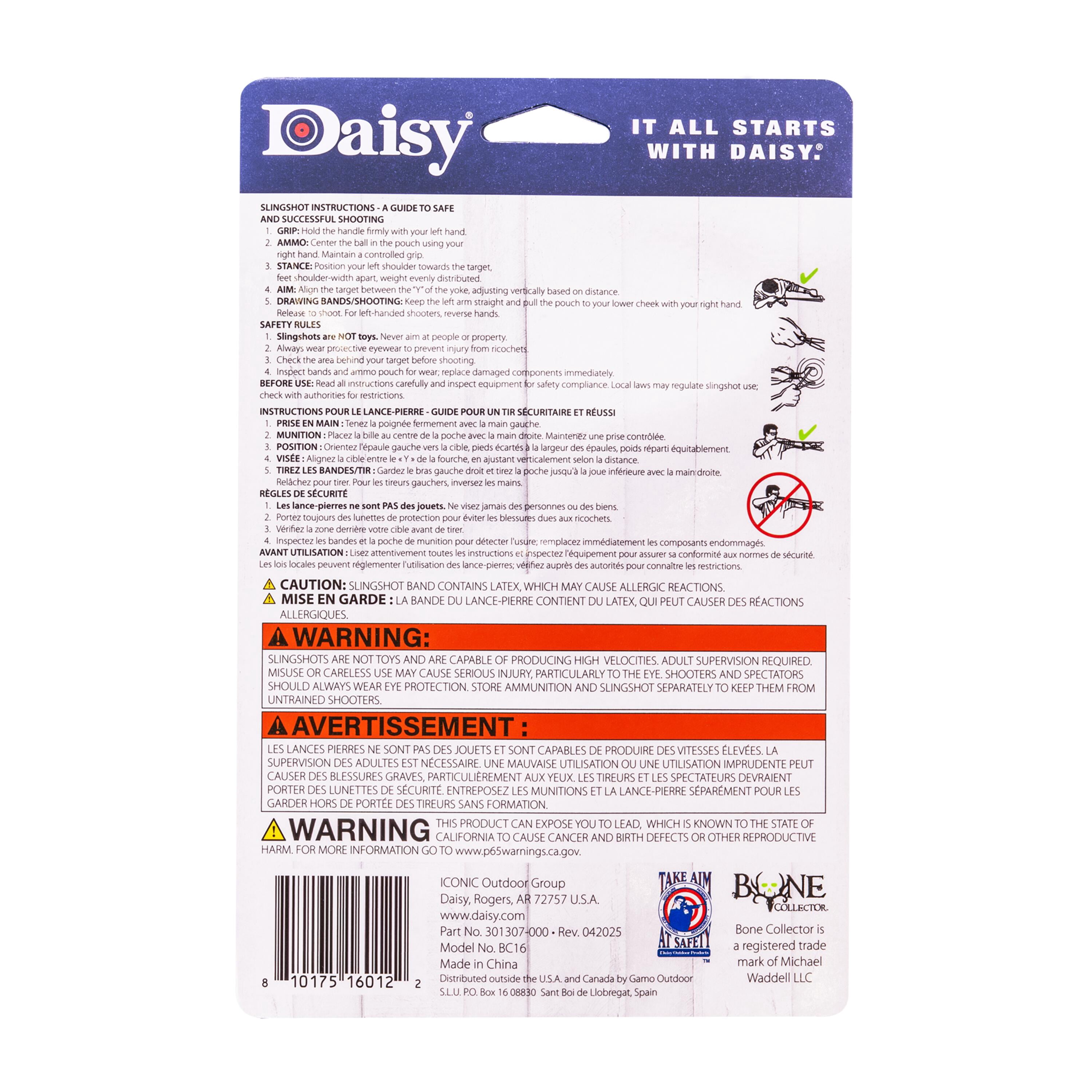 Daisy Bone Collector F16 Sling Shot, BC16
