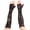 Black, variant on Jiibva Rose Cross Lace Gloves Mesh Long Fingerless Opera Gloves Halloween Elbow Length Lace Gloves for Evening Prom