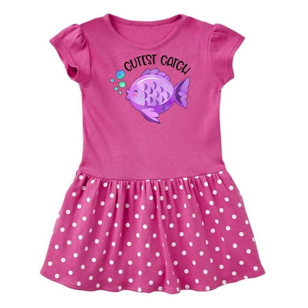 

Inktastic Cutest Catch Cute Purple Fish Gift Baby Girl Dress