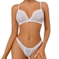 thumbnail image 1 of Gibobby Ropa sexy de mujer para sexo Conjunto de lencería para mujer, con tirantes ajustables y recorte de cintura alta, con tirantes ajustables(Blanco, XG), 1 of 5
