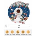 thumbnail image 6 of 13 Inch Round Placemats Set of 4, Navy Blue Christmas Non Slip Heat Insulation PP Table Mats, Snowman Xmas Tree Ball Elk Snowflake Washable Place Mats for Kitchen Dining Party Table Decor, 6 of 7