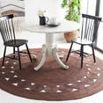 thumbnail image 2 of SAFAVIEH Natural Fiber Morgan Solid Area Rug, Brown, 8' x 8' Round, 2 of 7