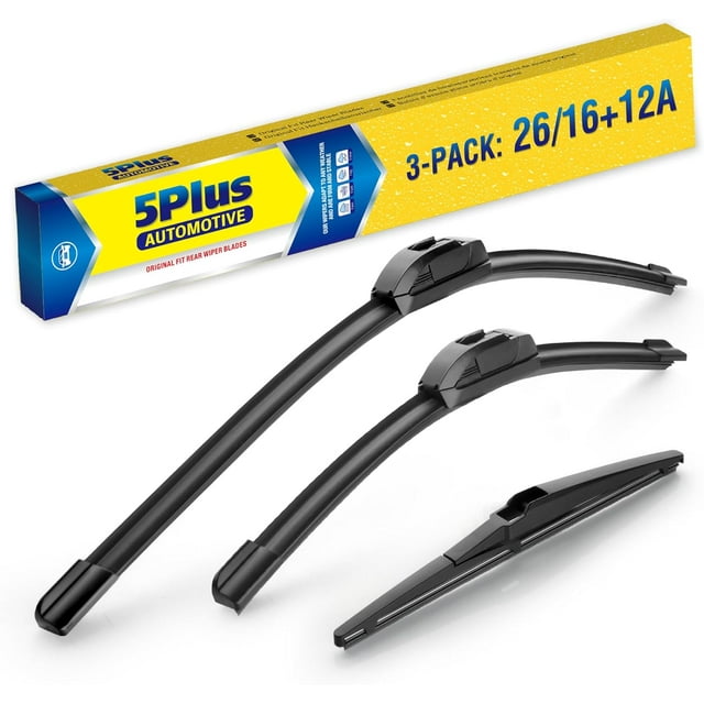 shiyou-Replacement For TOYOTA RAV4 2022 2021 2020 2019(Set of 3), 26 Inch + 16 Inch Windshield Wiper Blades with 12 Inch Rear Wiper Blade, All-Season OEM Quality Windshield Wiper Blades