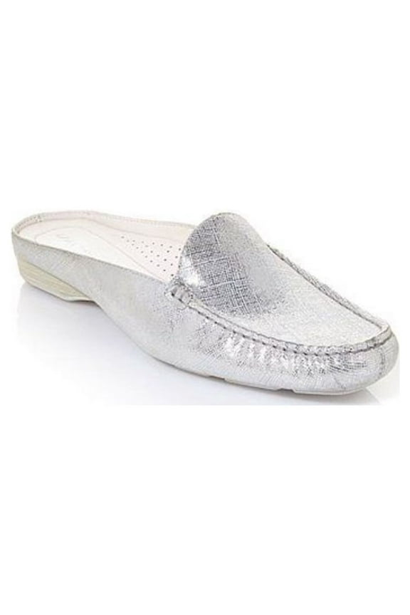 $188.88 Donald J. Pliner Lovage Foam Vintage Metallic Leather Loafer Mule 8