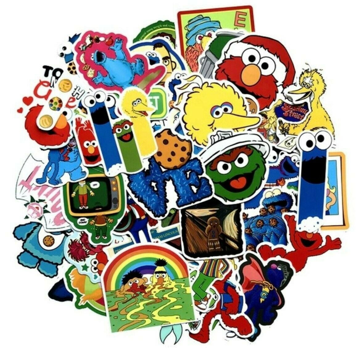 30 Baby Sesame Street Personalized Birthday party stickers,labels,favors elmo 