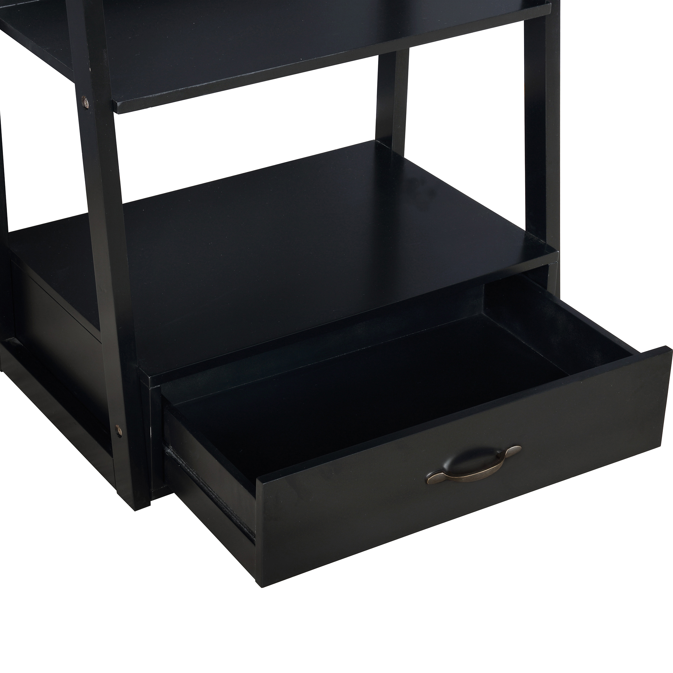 Furniture of America Respa 1-Drawer Bookcase, Black