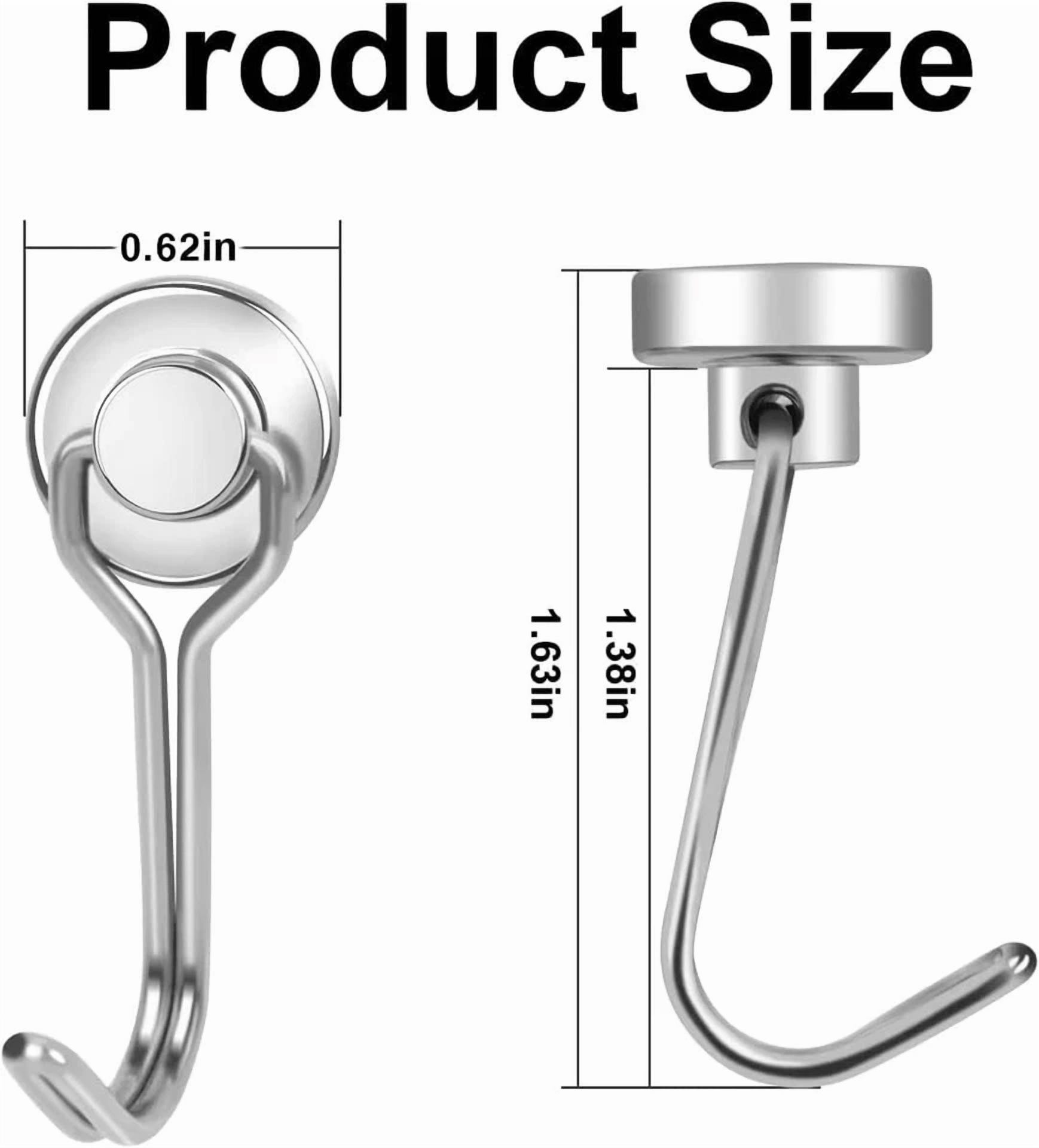 CRESTIN- E Bavite Swivel Swing Magnetic Hook New Upgraded, 30Lb(6Pack) Refrigerator Magne