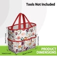thumbnail image 3 of Garden Tool Bag,Pioneer Flower Floral Print Pattern Garden Tool Organizer,Garden Gifts,Waterproof Multi-Pocket Garden Tool Storage 11.8x5.5x11.4 Inch(Tools NOT Included), 3 of 6
