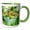 Green/White, variant on 3drose, Colorful Bucket of Impressionistic Flowers, 15oz Two-tone Blue Mug