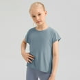 thumbnail image 6 of 5-12T Kids Big Girls Dance Sports Shirts Athletic Running Gymnastics Yoga Tee Tops, 6 of 6