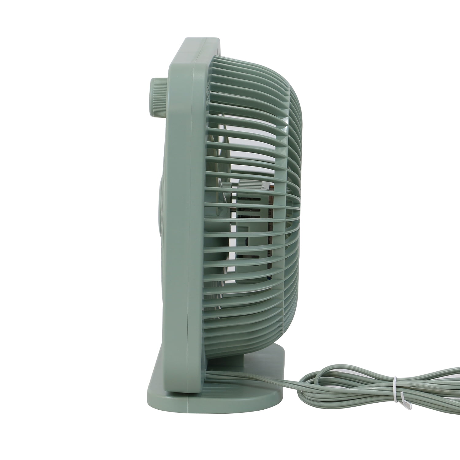 (2 pack) Mainstays New Style 9 inch Box Indoor Comfort Personal AC Electric Fan, 3 Speeds, Green River