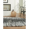 thumbnail image 5 of Unique Loom Serenity Shag Collection Area Rug - Vigie (5' 3" x 8' Oval Gray/Ivory), 5 of 10