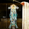 thumbnail image 6 of Sioweci Colorful Jellyfish Lamp with Long Lace Ribbon Portable Jellyfish Lantern with Handle LED Nigh Light Decoration for Bedroom Garden Porch Wedding Holiday Party Hanging Lamp Ocean Decor Purple, 6 of 13
