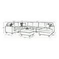 thumbnail image 4 of 87.8'' Convertible Blue Velvet Sofa Bed Sleeper, 4 of 9