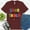 Maroon, variant on Teacher Graphic Tee – Love First Teach Second Inspirational School Shirt, Natural, S