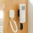 thumbnail image 3 of Wall Mounted Remote Control Holder with Retractable Cord for TV and Air Conditioner No Drilling Installation and Wall Damage Free Storage Organization Solution, 3 of 6