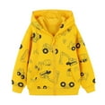 thumbnail image 1 of MIASHUI Cardigan à Capuche pour Garçons, Veste Imprimée Dessin Animé Tendance pour Enfants, Jaune, 1-2 Ans, 1 of 9