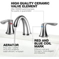 thumbnail image 3 of Accreate 8 Inch Bathroom Faucets for Sink 3 Hole with Pop up Drain and cUPC Lead-Free Hose, 3 of 7
