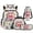 Book Reading Axolotl, variant on Pzuqiu Cute Axolotl 4 Piece School Backpack Set 17 Inch for Girls Middle School Students with Lunch Bag Pencil Case Large Capacity Schoolbag with Breathable Shoulder Straps for Back to School