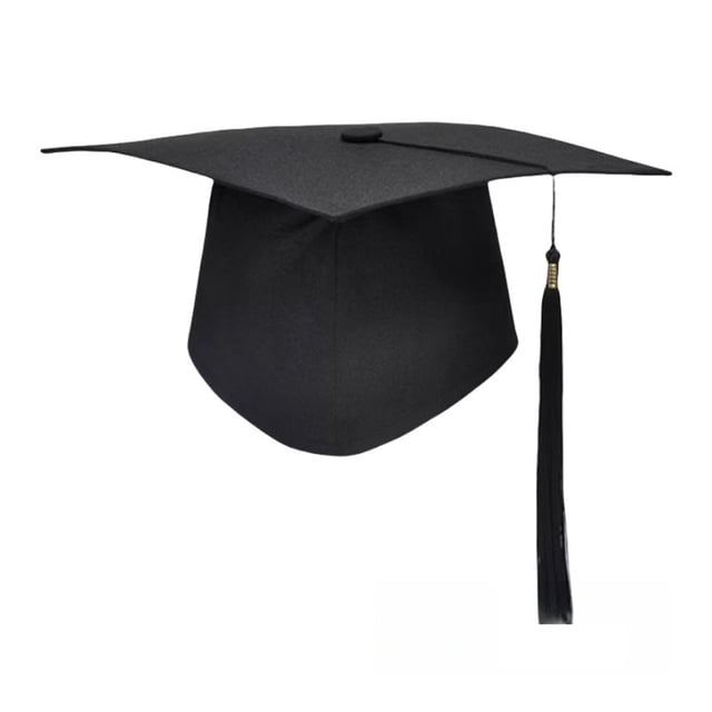 Hioecau Graduation Cap with Tassel Adjustable Size Lightweight Matte Bachelor Hat Sturdy Board Ceremony Party Graduation Hat Celebration Decor