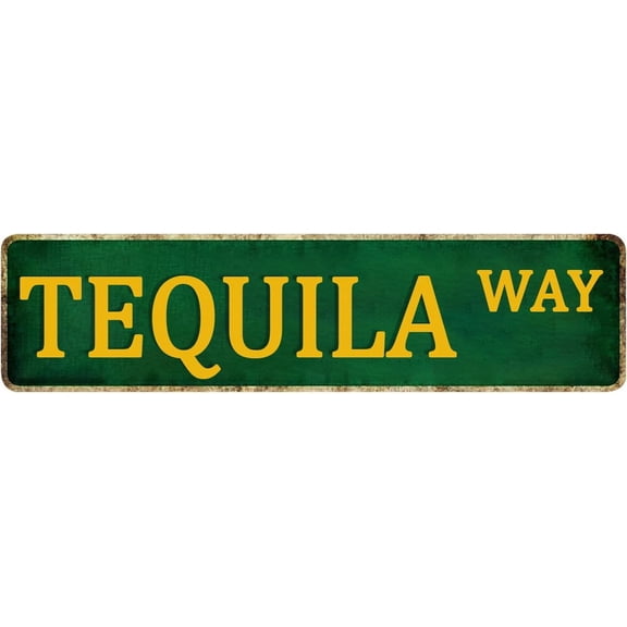 Funny Signs Bar Decor Bar Signs For Home Bar Wall Tequila Way Street Tin Sign Home Bar Decor Vintage Metal Wall Decor Funny Signs For Home Decor Bar Decorations For Home 4"x16"