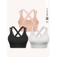 thumbnail image 3 of Brassiere And Shorts Set Sports Bras For Women Halter Strap Quick-Drying Sports Underwear Set, Shock-Absorbing, Cushioned Yoga Bra, Outdoor Running And Fitness Wear Pink S, 3 of 4