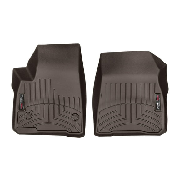 WeatherTech Custom Fit FloorLiners compatible with 2017-2026 Cadillac XT5 - 1st Row (Driver & Passenger), Cocoa