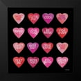 thumbnail image 2 of Jacobs, Cindy 12x12 Black Modern Framed Museum Art Print Titled - Be Mine Hearts II, 2 of 5