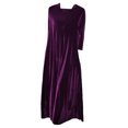 thumbnail image 4 of Prolriy Robe en Velours pour Femmes Printemps et Automne Nouvelle Robe Longue en Velours Doré Européenne et Américaine Col Rond Fin pour Femmes 2025 Violet TTTTG, 4 of 5